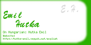 emil hutka business card